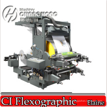 Máquina de impressão Flexo de papel de guardanapo de 2 cores Rebobinadora de superfície